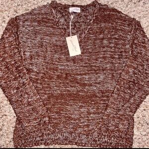 NWT XS Women’s Brown Knit Sweater